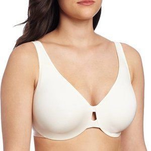 Lilyette Plunge Into Comfort Keyhole Minimizer Bra Size 40F 40DDD NEW NWT White